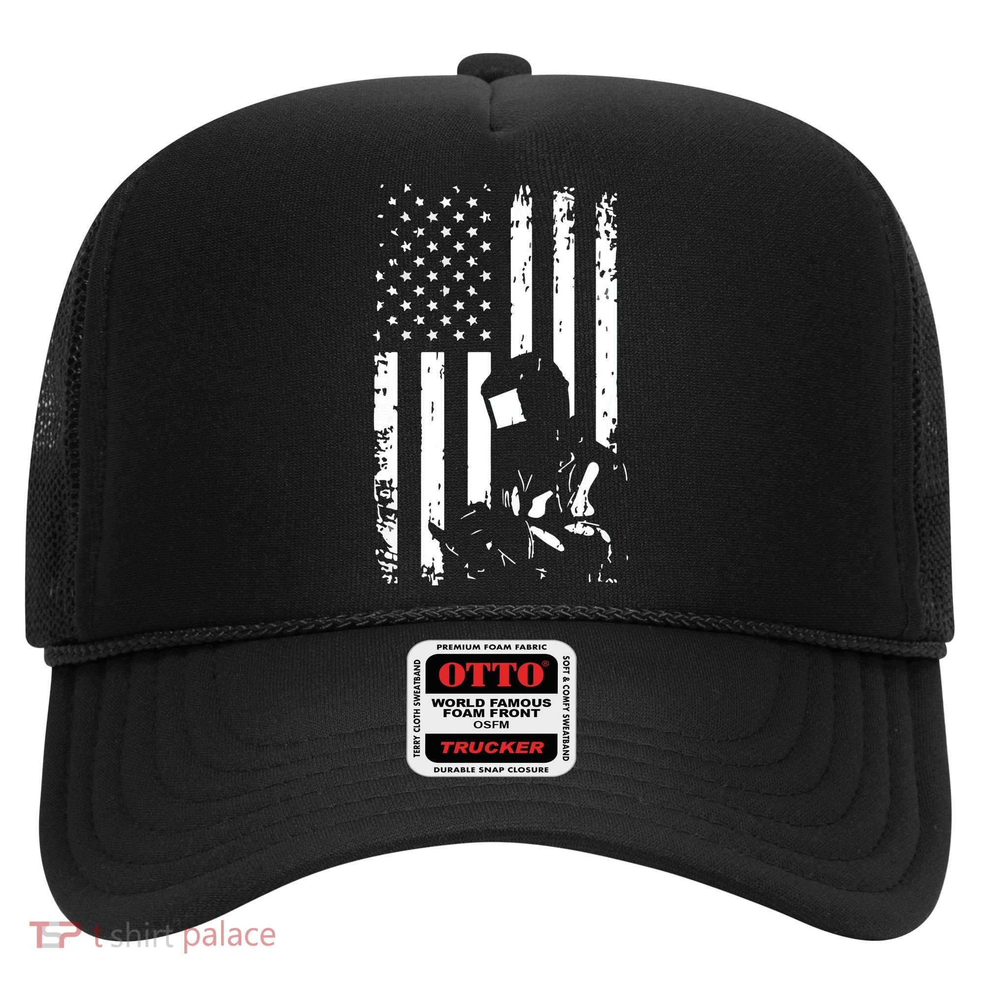 Welder American Flag Welding Gift Usa Distressed Helmet Hat