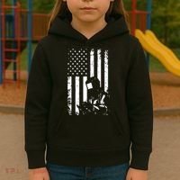 Welder American Flag Welding Gift Usa Distressed Helmet Kids Hoodie thumb 3