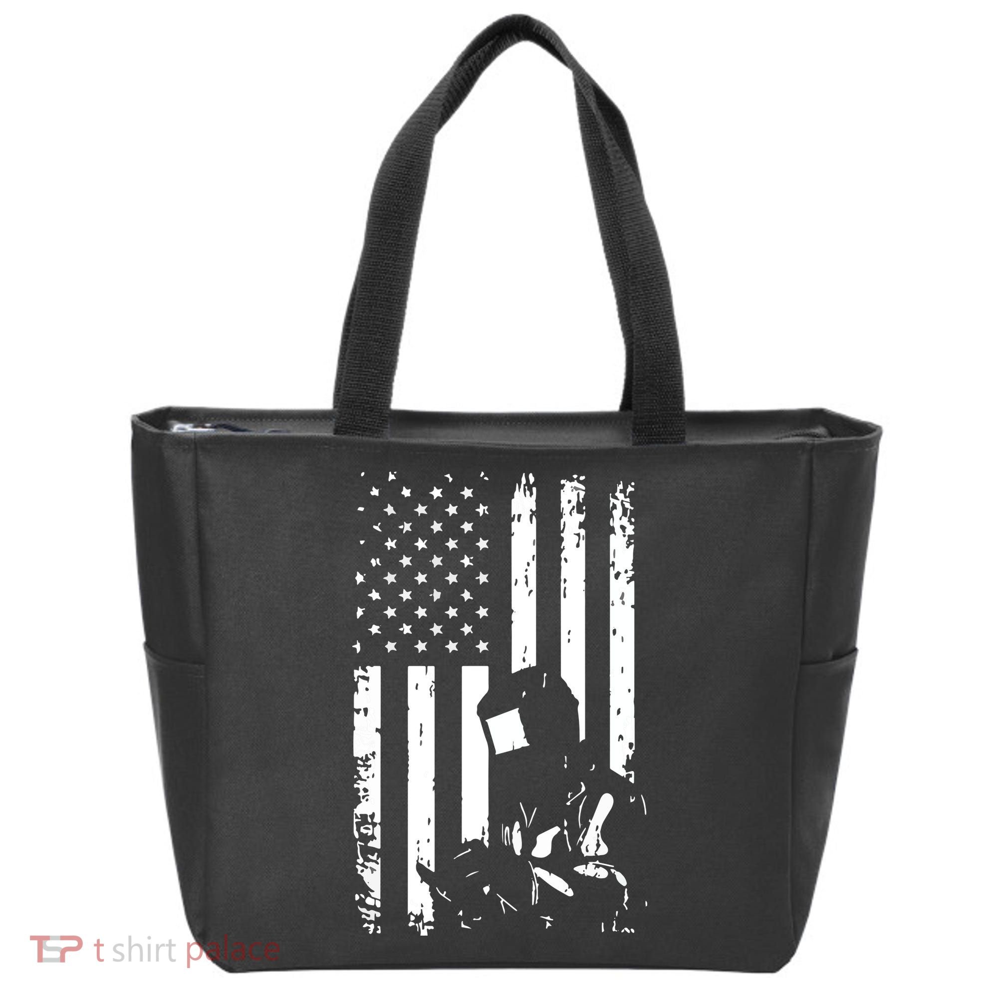 Welder American Flag Welding Gift Usa Distressed Helmet Tote Bag