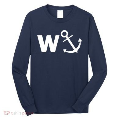 W Anchor Funny Pub Joke Long Sleeve Shirt