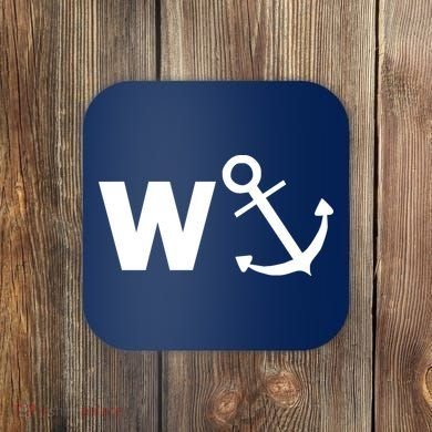 W Anchor Funny Pub Joke Coaster