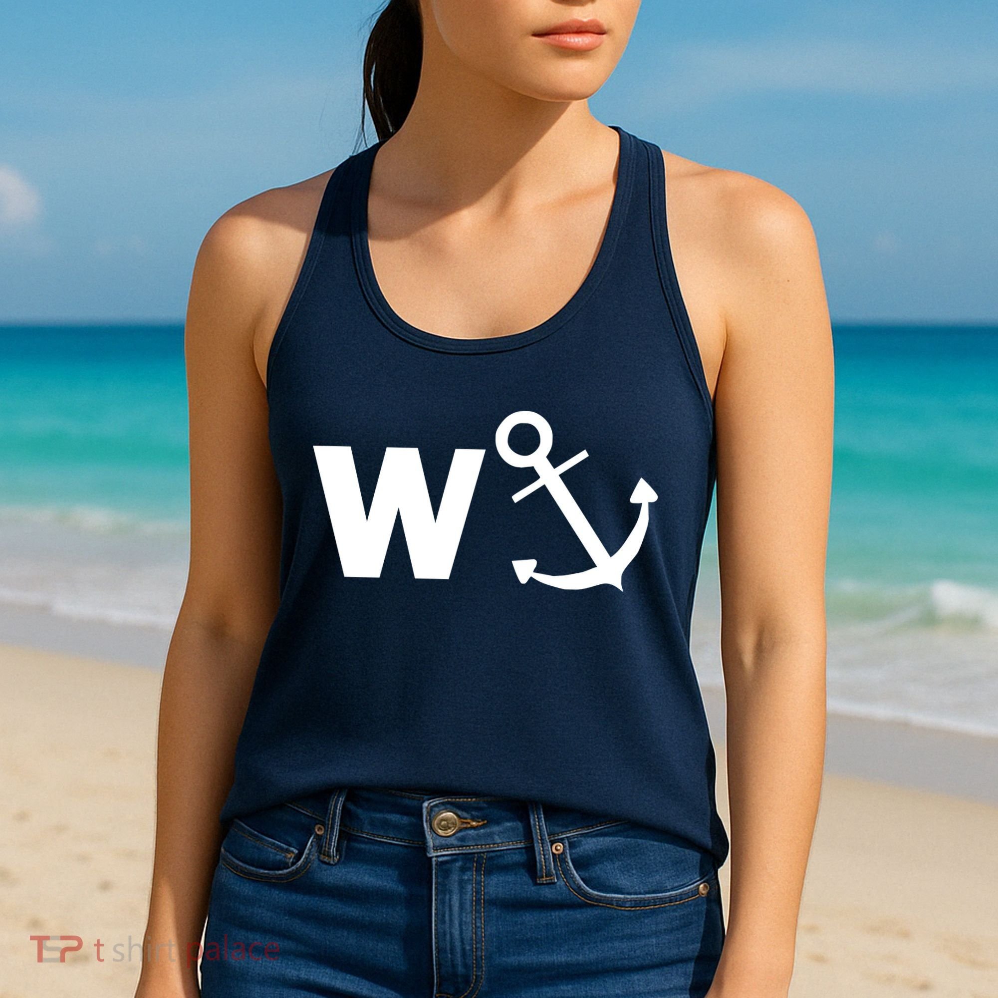 W Anchor Funny Pub Joke Women's Tank Top