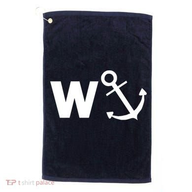 W Anchor Funny Pub Joke Golf Towel