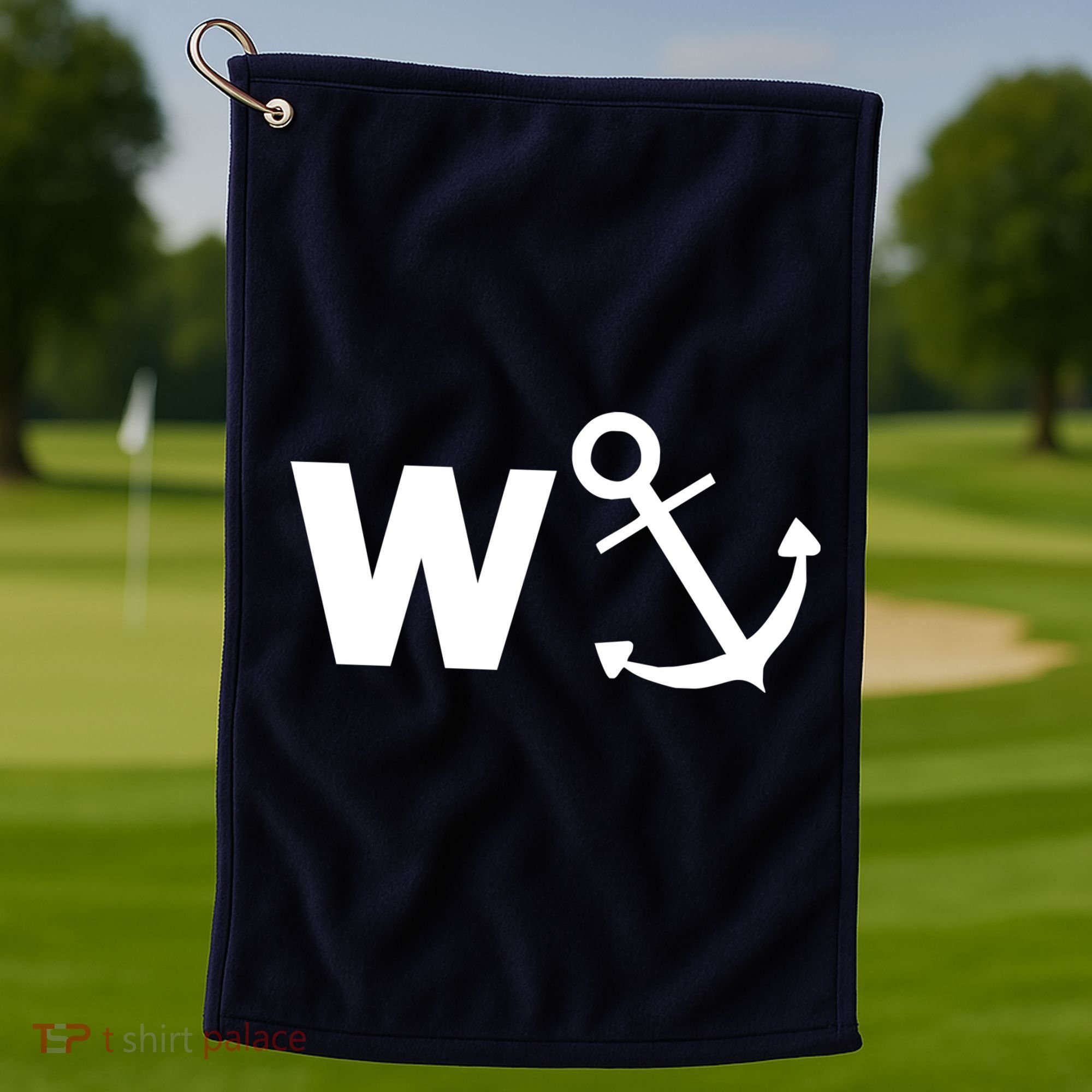 W Anchor Funny Pub Joke Golf Towel