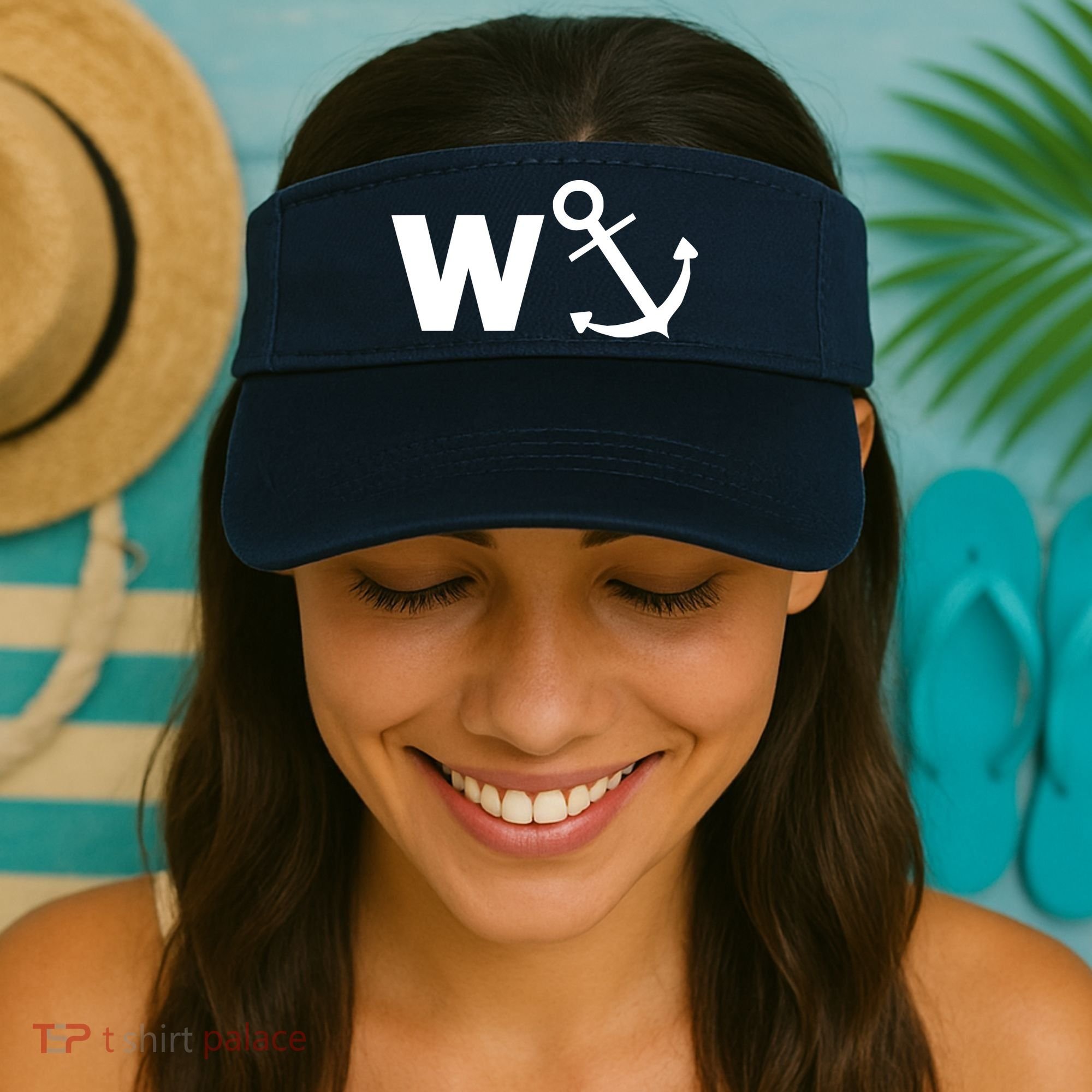W Anchor Funny Pub Joke Visor