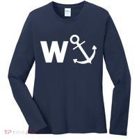 W Anchor Funny Pub Joke Women's Long Sleeve Shirt thumb 0