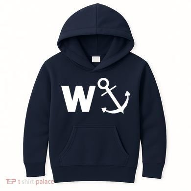 W Anchor Funny Pub Joke Kids Hoodie