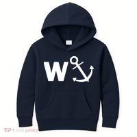 W Anchor Funny Pub Joke Kids Hoodie thumb 0