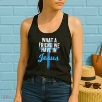 What A Friend We Have In Jesus Christian Faith Devotion Jesus Faith Based Women's Tank Top thumb 2