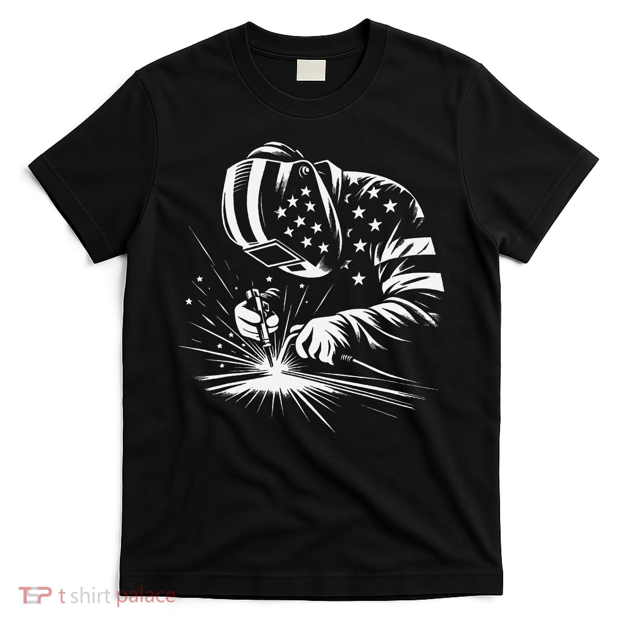 Welder American Flag Usa Patriotic Welding Welder T-Shirt