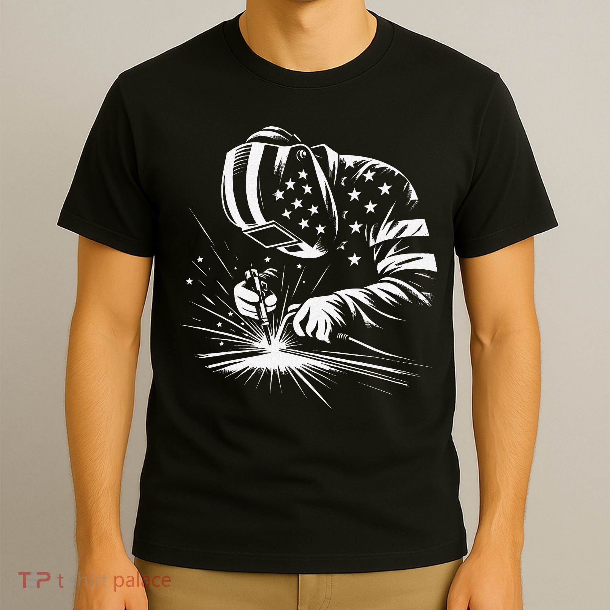 Welder American Flag Usa Patriotic Welding Welder T-Shirt