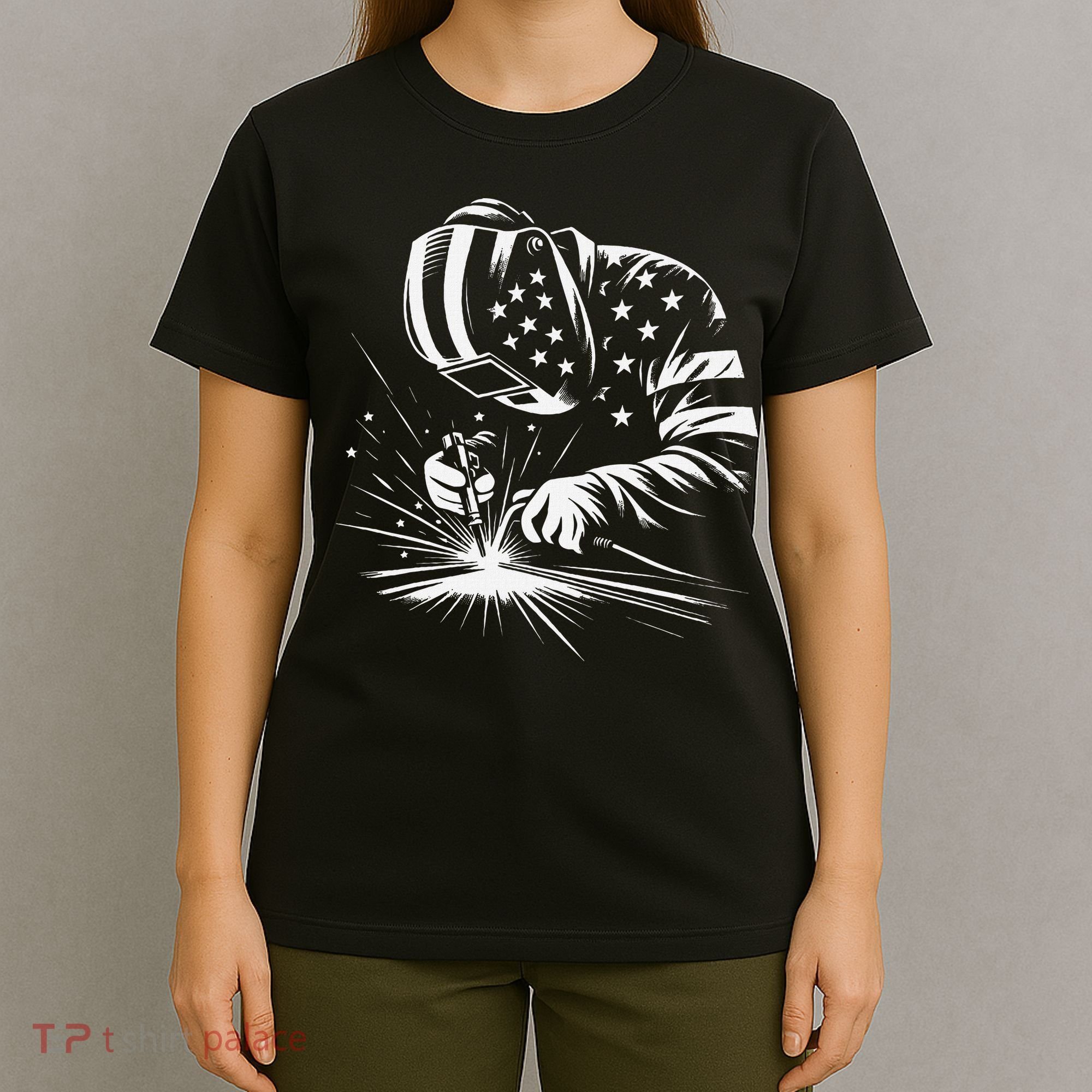 Welder American Flag Usa Patriotic Welding Welder T-Shirt