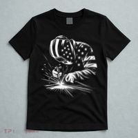 Welder American Flag Usa Patriotic Welding Welder T-Shirt thumb 5