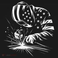 Welder American Flag Usa Patriotic Welding Welder Ornament thumb 1