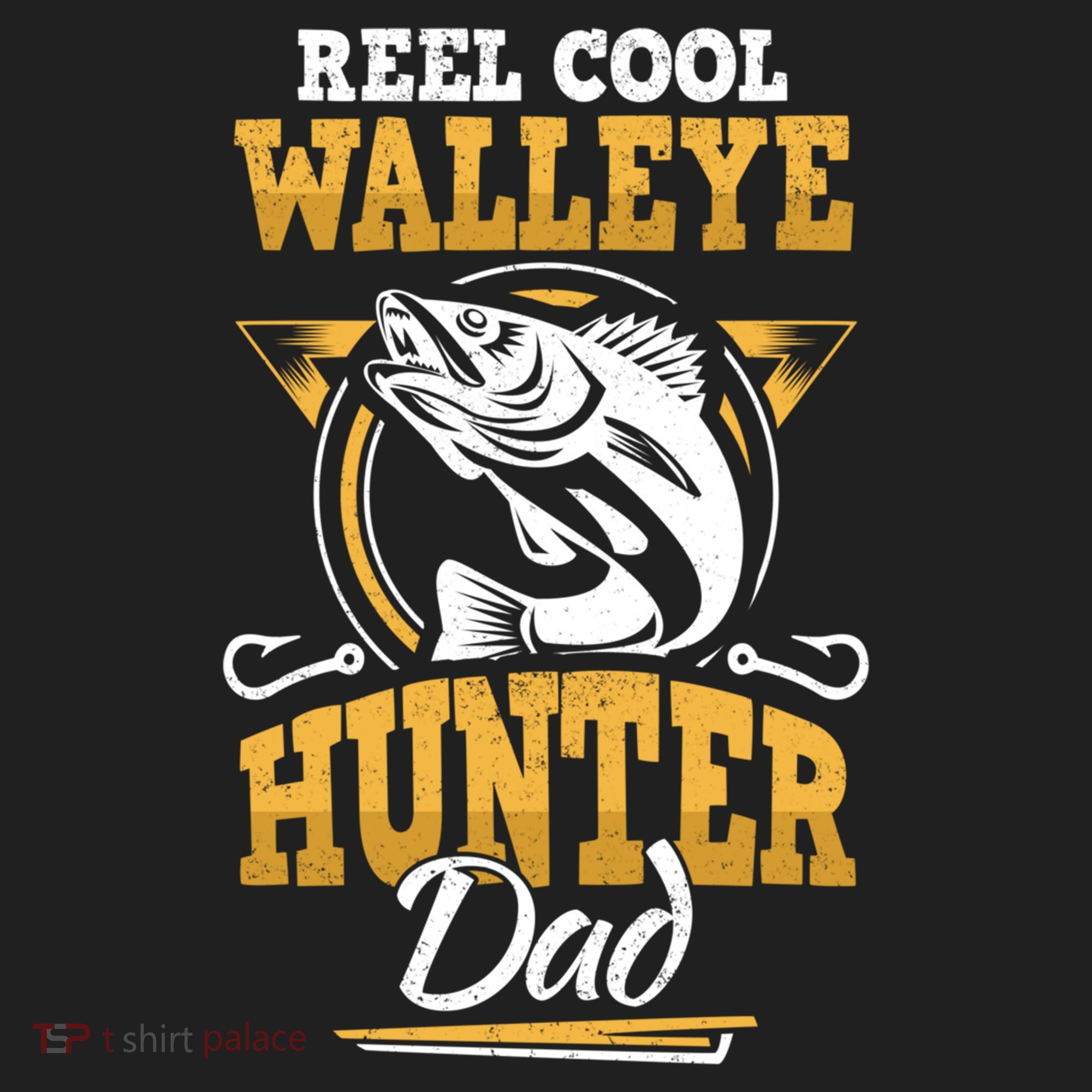 Walleye Angler Fisher And Fishing Dad Gift Golf Towel