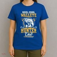Walleye Angler Fisher And Fishing Dad Gift T-Shirt thumb 4