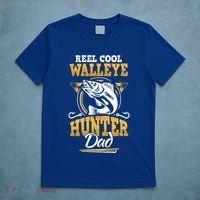 Walleye Angler Fisher And Fishing Dad Gift T-Shirt thumb 5