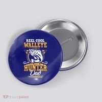Walleye Angler Fisher And Fishing Dad Gift Button thumb 0