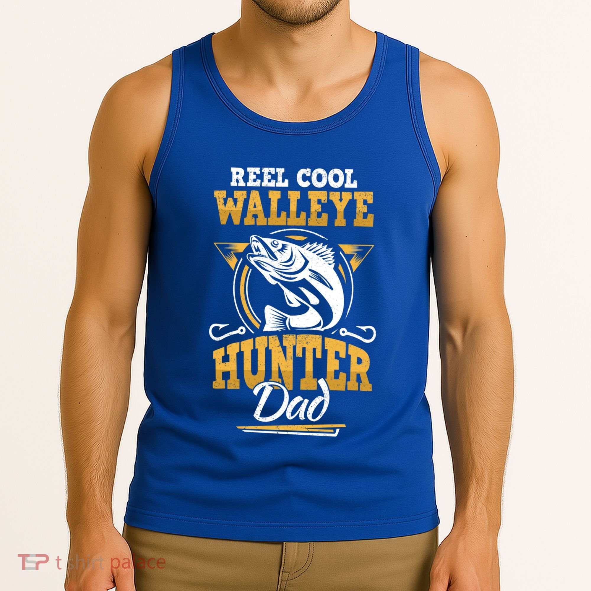 Walleye Angler Fisher And Fishing Dad Gift Tank Top