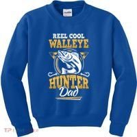 Walleye Angler Fisher And Fishing Dad Gift Kids Sweatshirt thumb 0