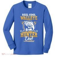 Walleye Angler Fisher And Fishing Dad Gift Kids Long Sleeve Shirt thumb 0