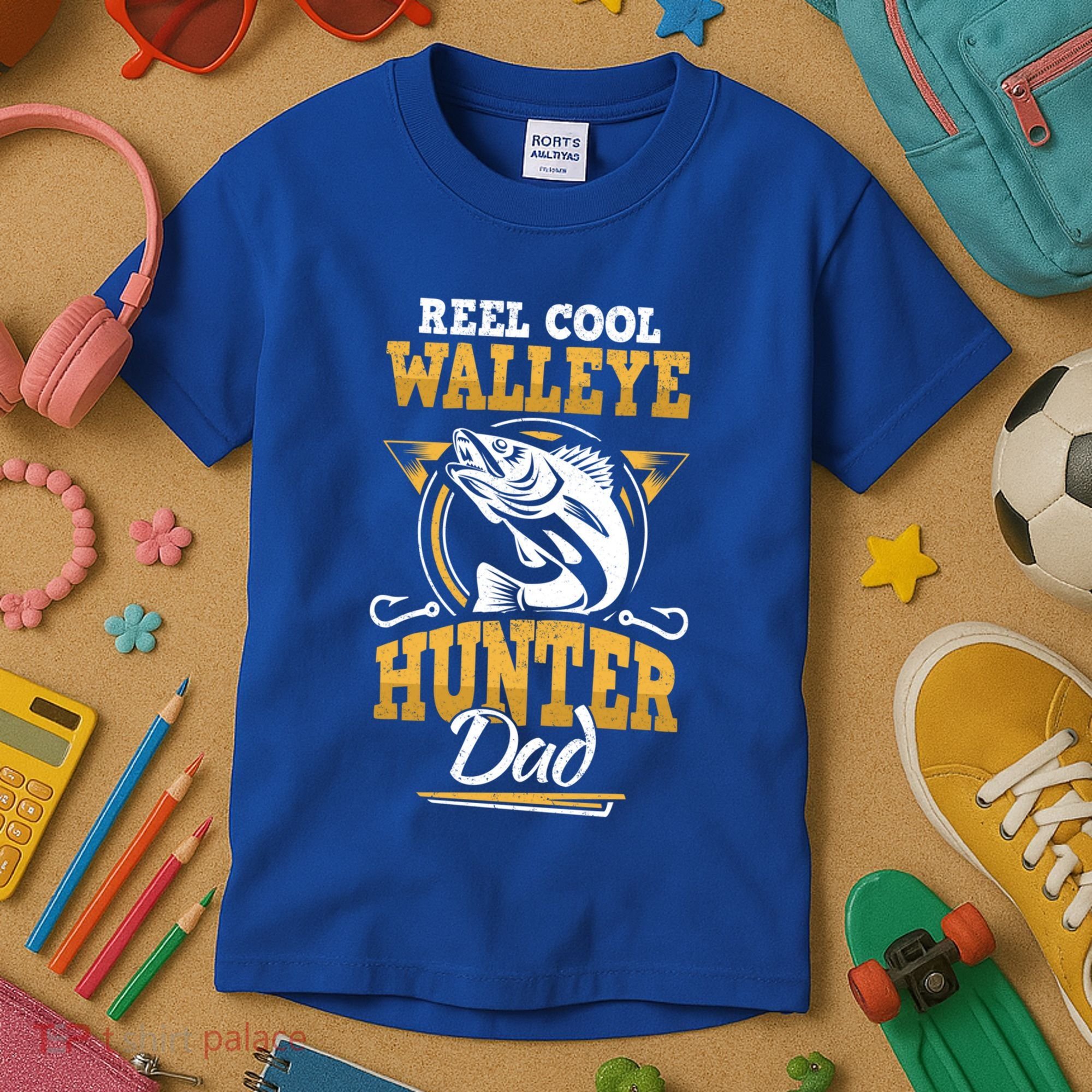 Walleye Angler Fisher And Fishing Dad Gift Kids T-Shirt