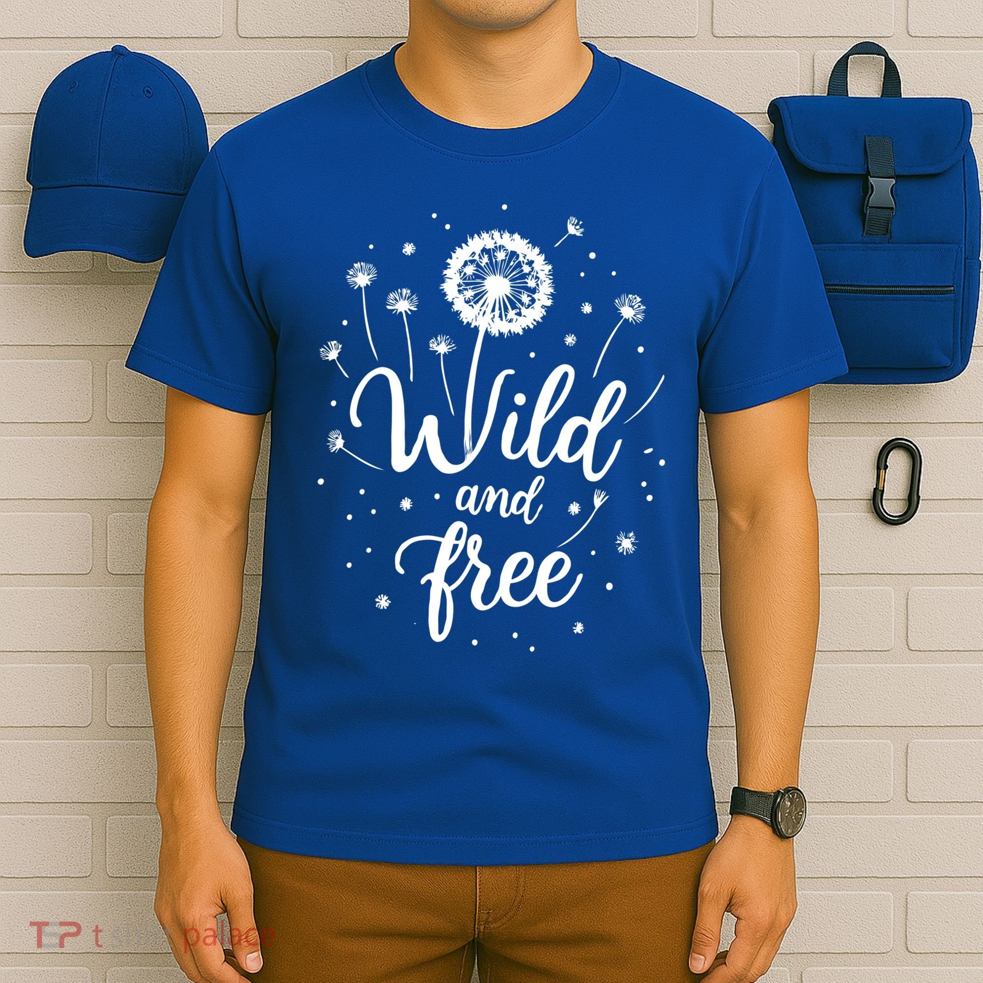 Wild and Free Dandelion Flowers Wildflower Dandelion Lover  T-Shirt