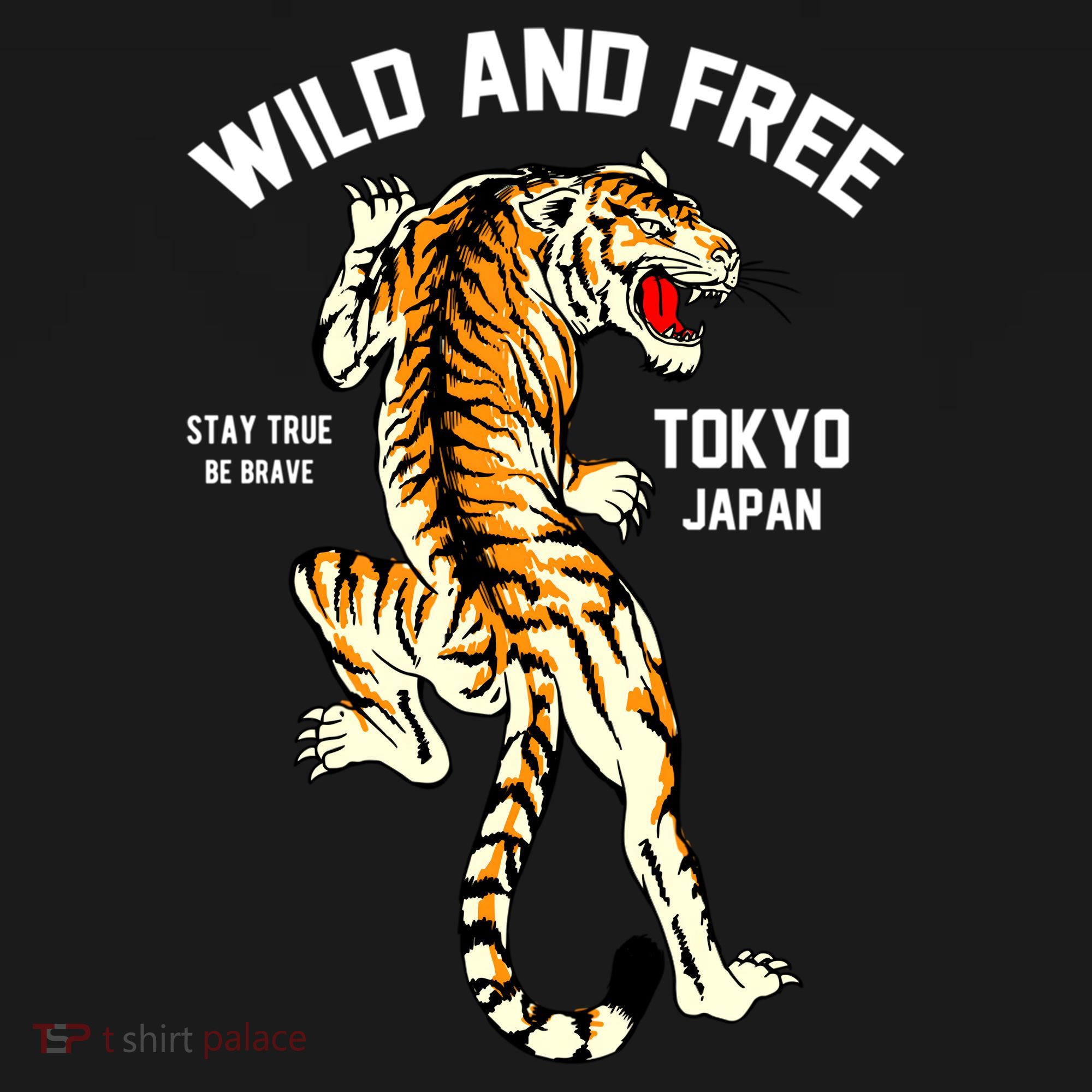 Wild And Free Enjoy Cool Brave Tokyo Japan Wild Tiger Graphic Gift Backpack