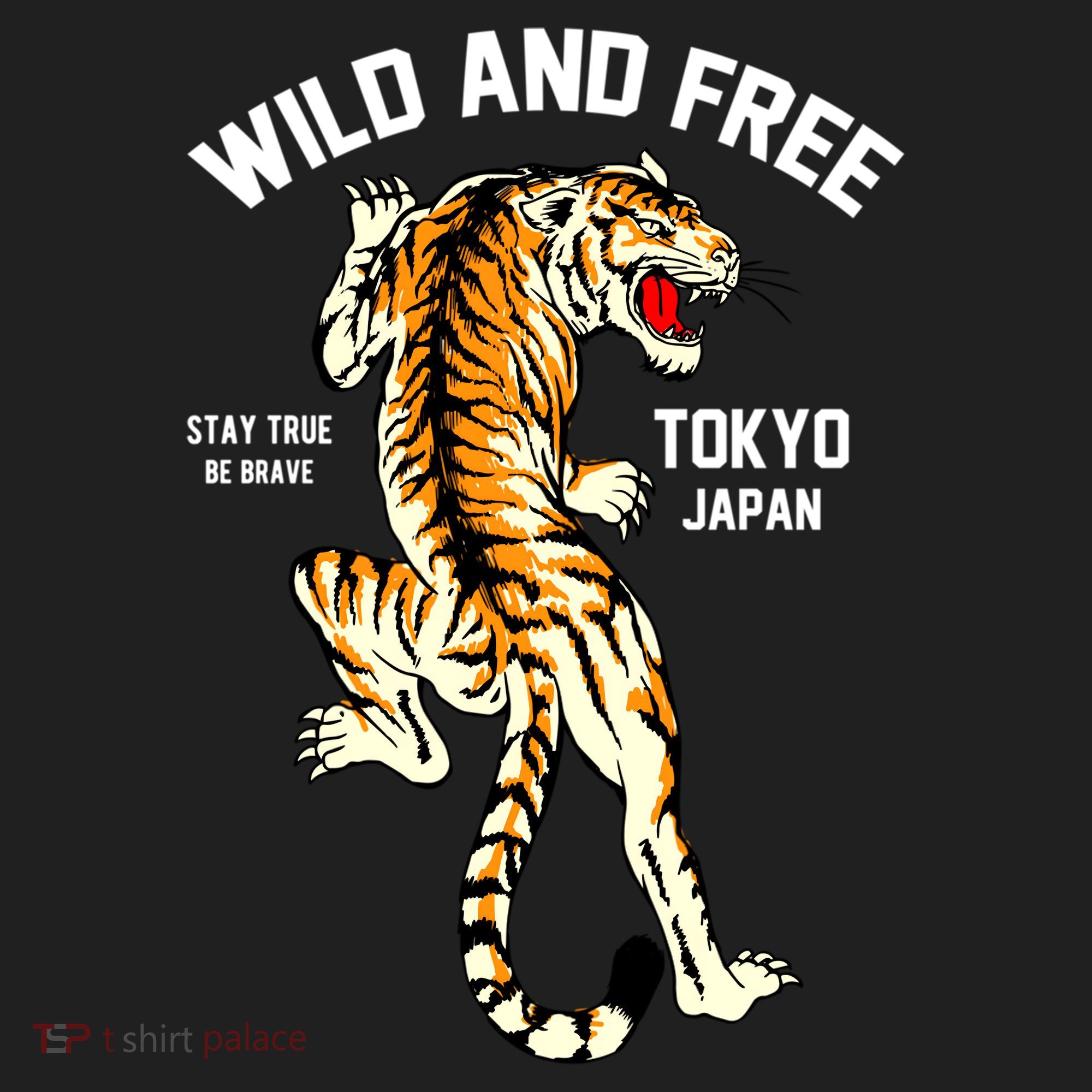 Wild And Free Enjoy Cool Brave Tokyo Japan Wild Tiger Graphic Gift Beanie