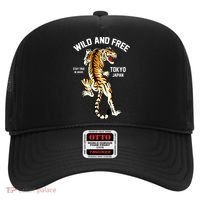 Wild And Free Enjoy Cool Brave Tokyo Japan Wild Tiger Graphic Gift Hat thumb 0