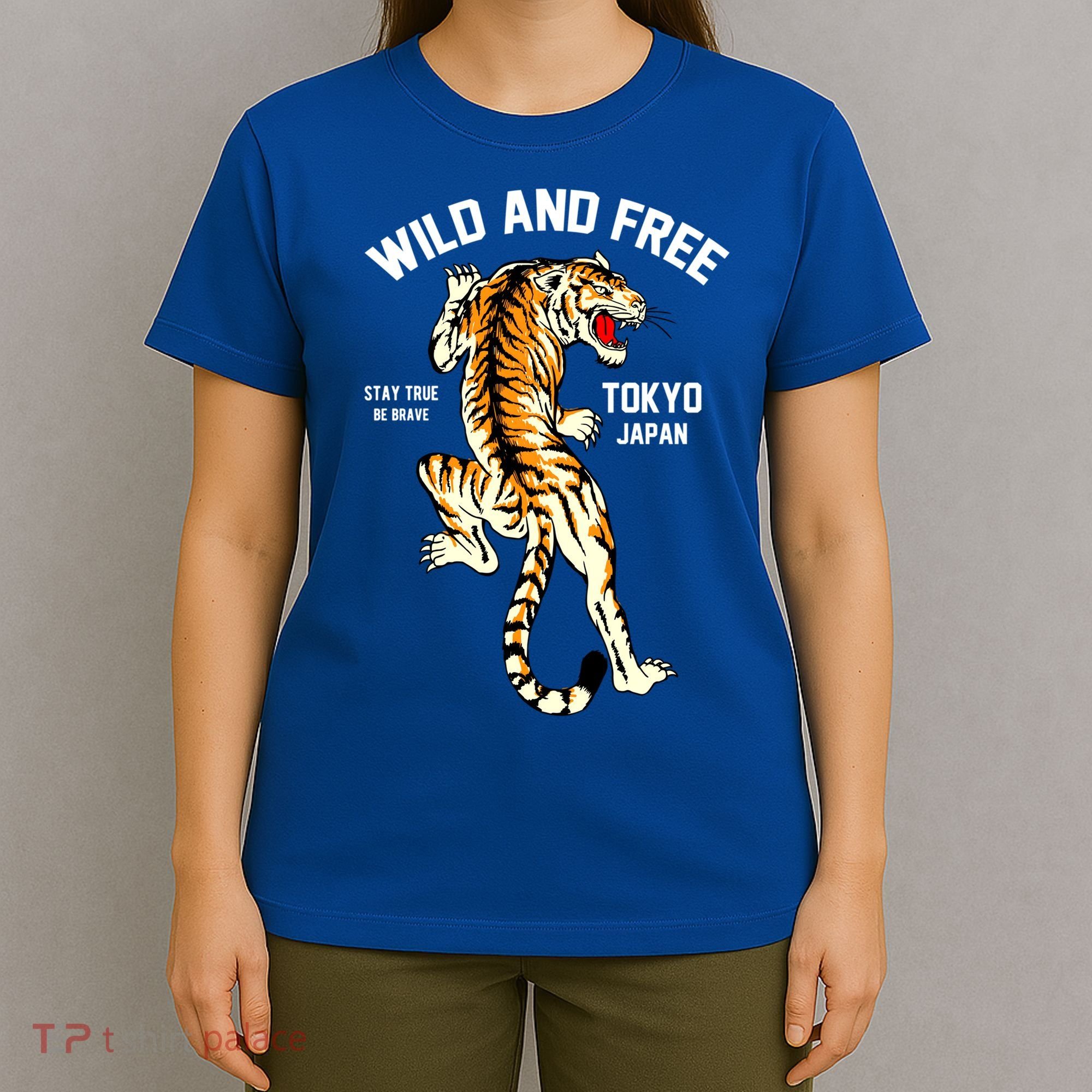 Wild And Free Enjoy Cool Brave Tokyo Japan Wild Tiger Graphic Gift T-Shirt