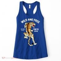 Wild And Free Enjoy Cool Brave Tokyo Japan Wild Tiger Graphic Gift Women's Tank Top thumb 0