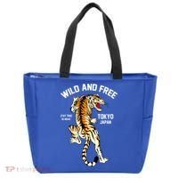 Wild And Free Enjoy Cool Brave Tokyo Japan Wild Tiger Graphic Gift Tote Bag thumb 0