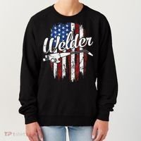 Welder American Flag Welding Gift Usa Patriotic Women's Sweatshirt thumb 0
