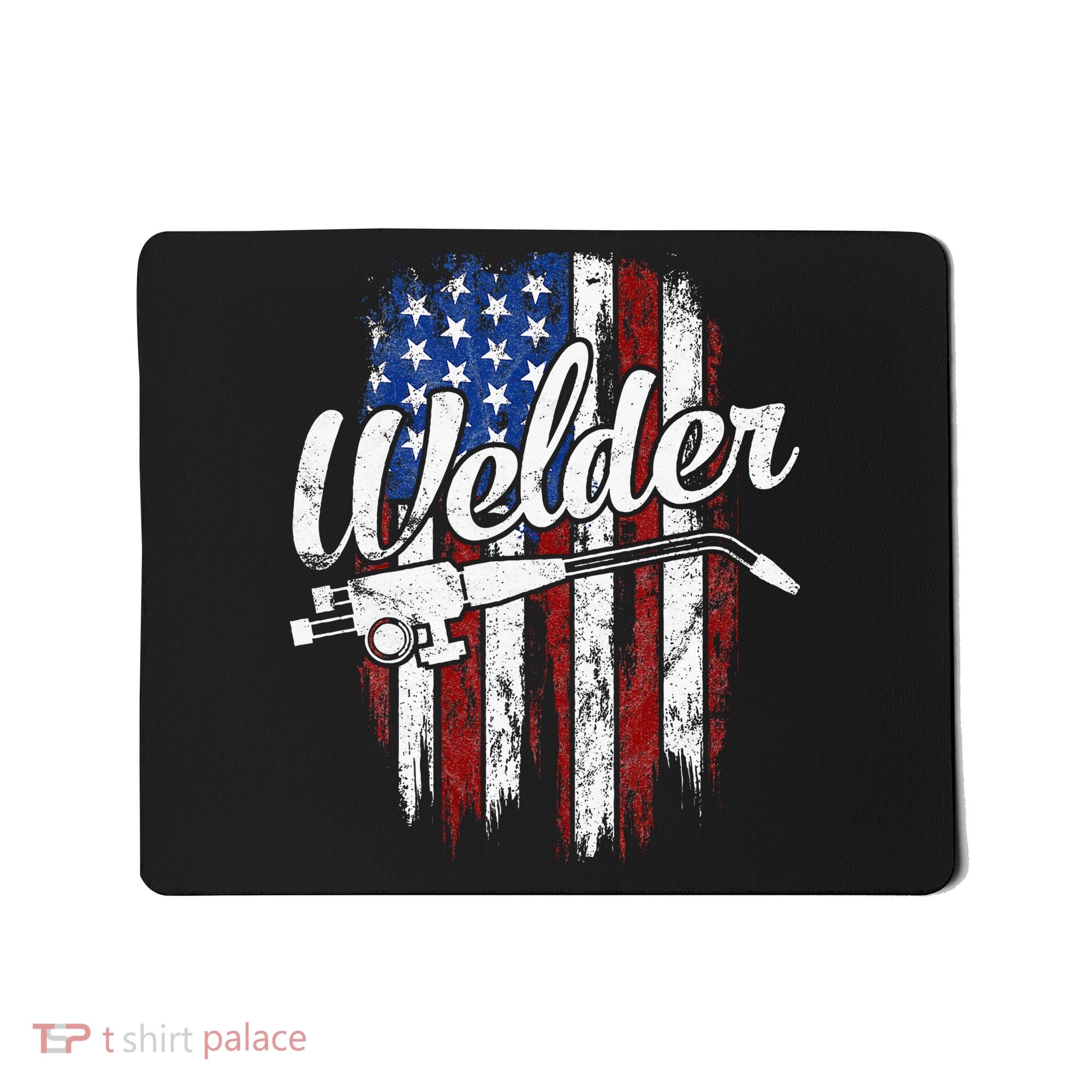 Welder American Flag Welding Gift Usa Patriotic Mousepad