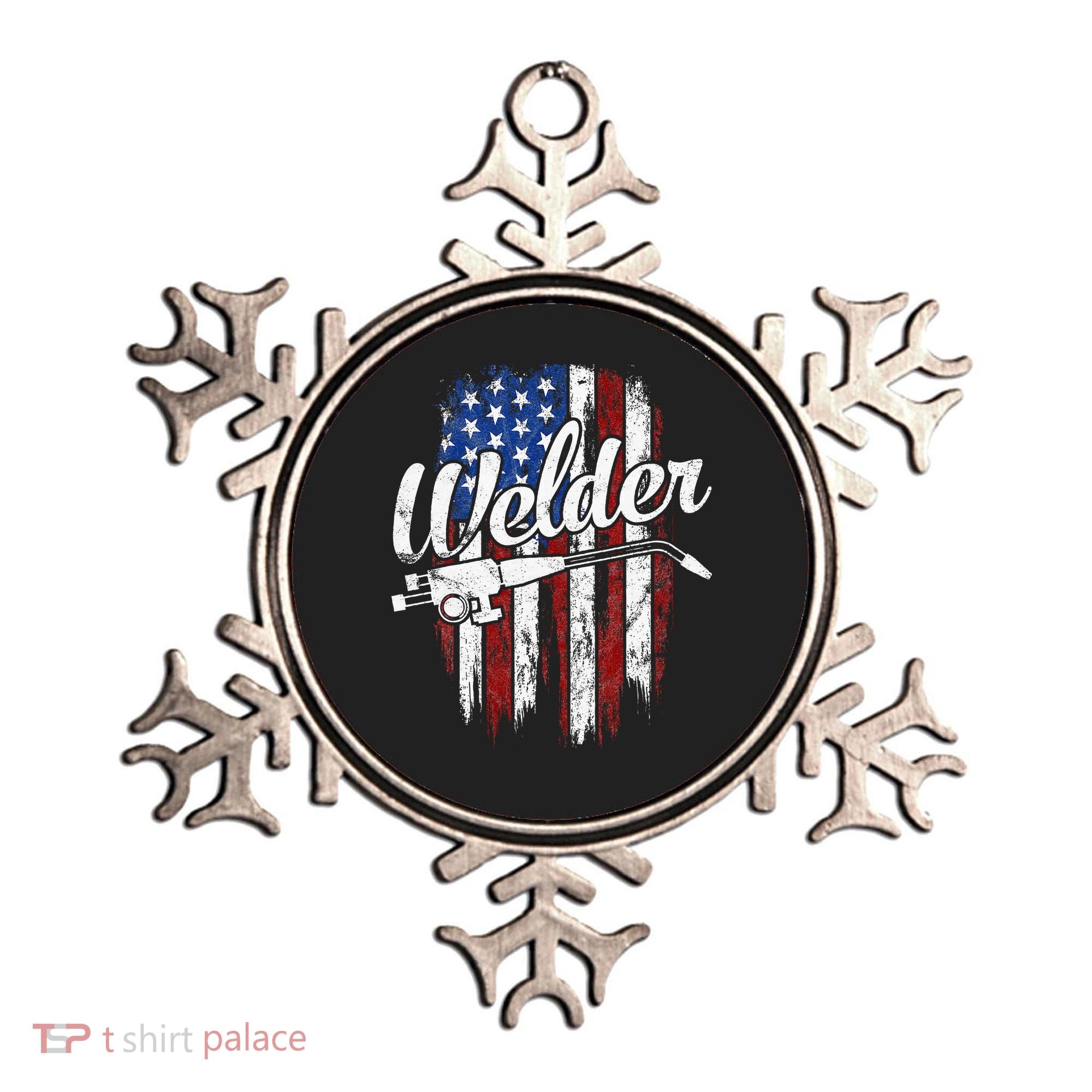 Welder American Flag Welding Gift Usa Patriotic Ornament