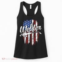 Welder American Flag Welding Gift Usa Patriotic Women's Tank Top thumb 0