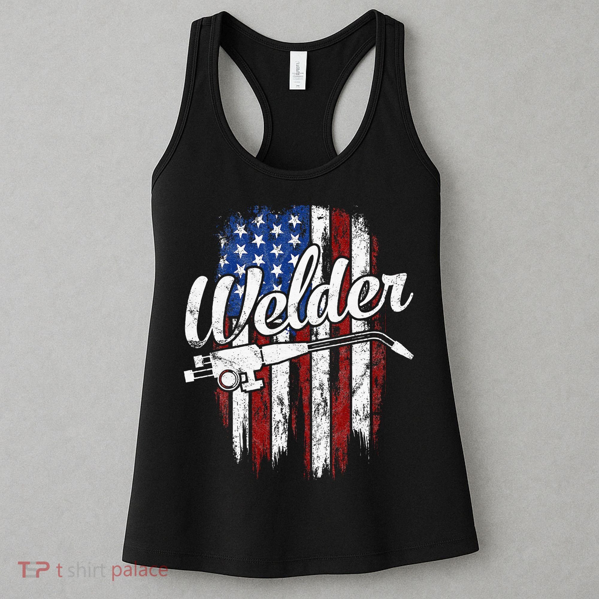 Welder American Flag Welding Gift Usa Patriotic Women's Tank Top
