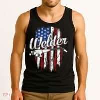 Welder American Flag Welding Gift Usa Patriotic Tank Top thumb 3