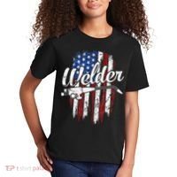 Welder American Flag Welding Gift Usa Patriotic Kids T-Shirt thumb 2