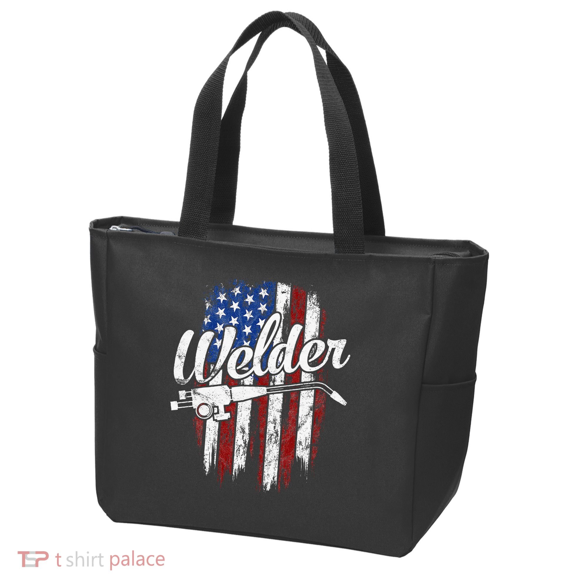 Welder American Flag Welding Gift Usa Patriotic Tote Bag