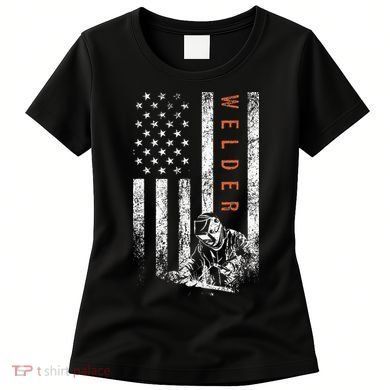Welder American Flag Design Welding Women's T-Shirt