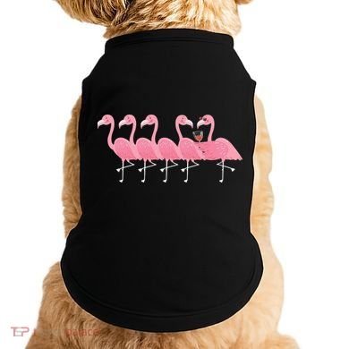 Wine And Flamingo Doggie Tank