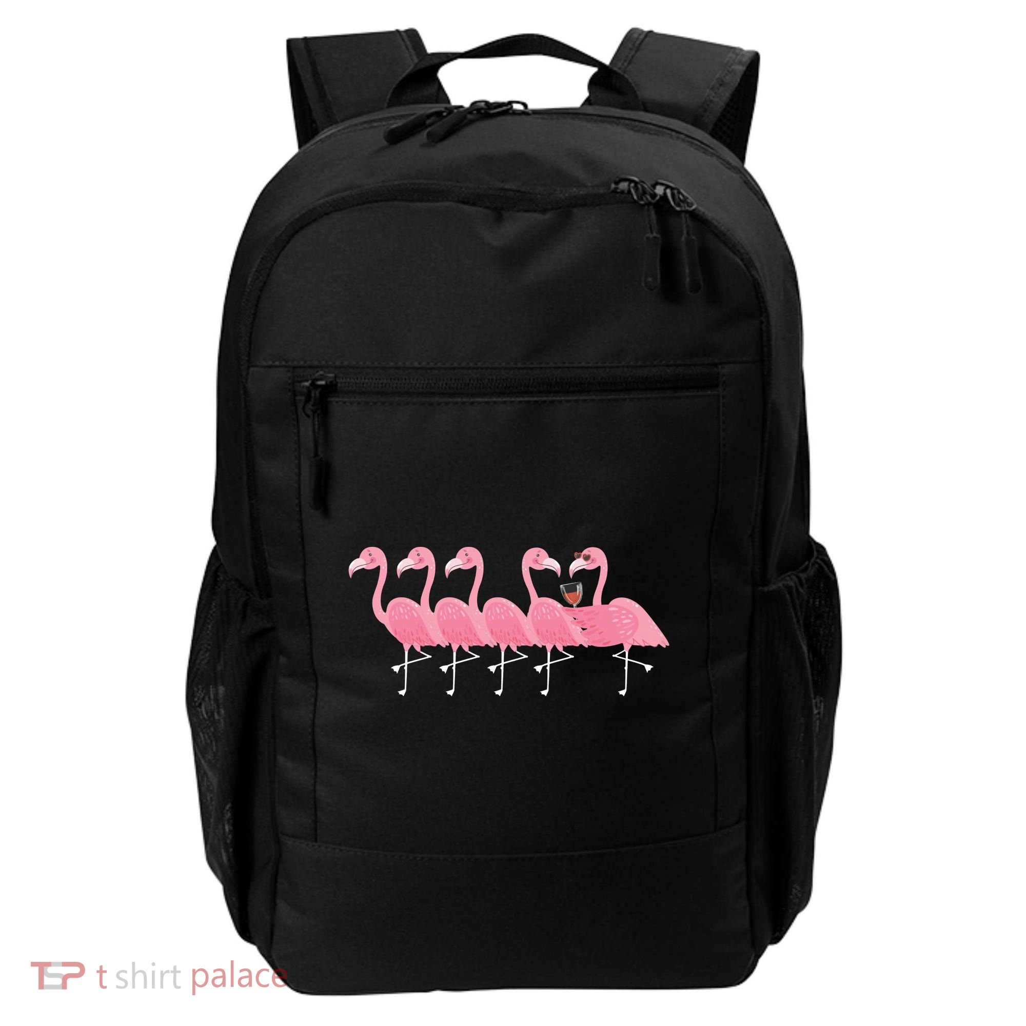 Wine And Flamingo Backpack