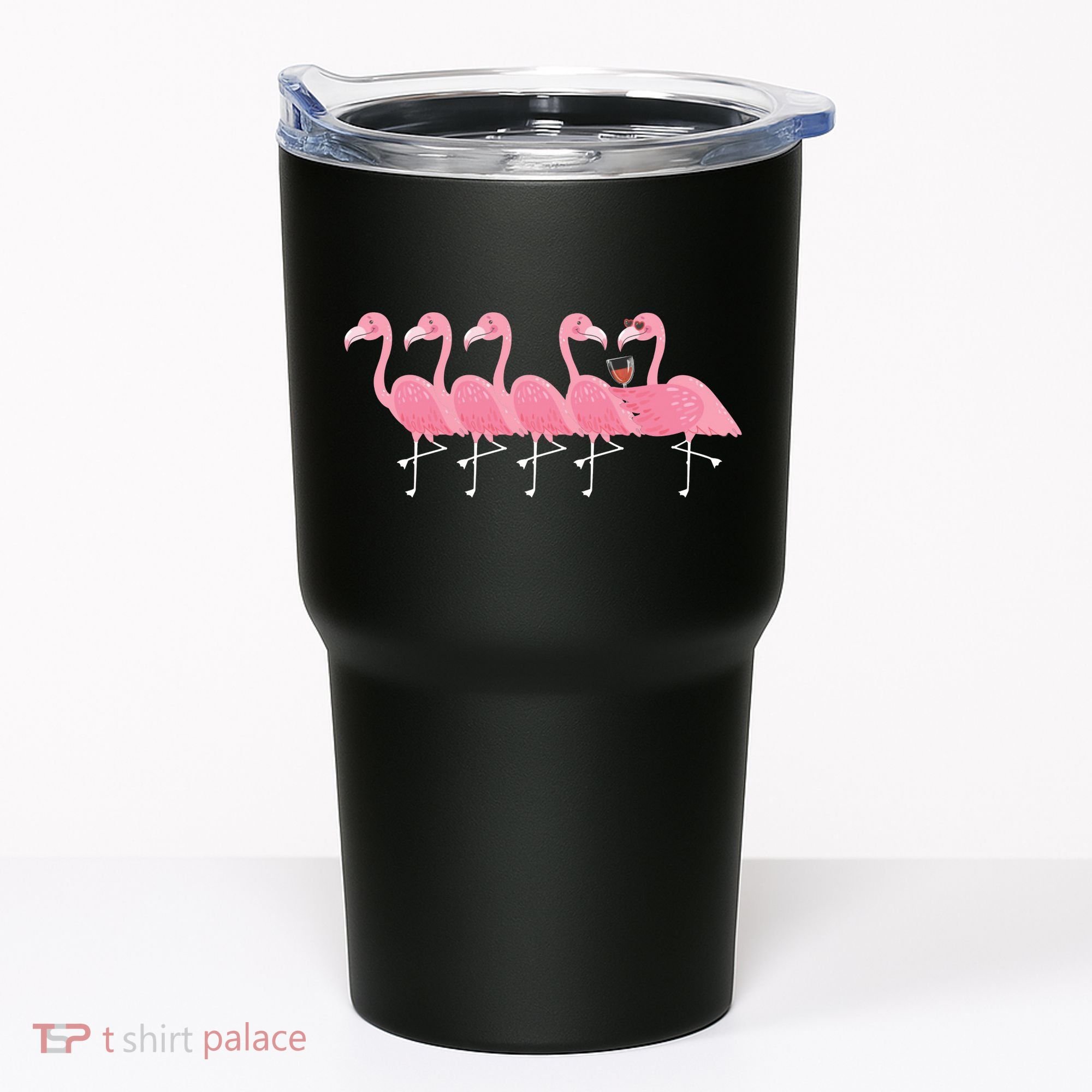Wine And Flamingo Tumbler