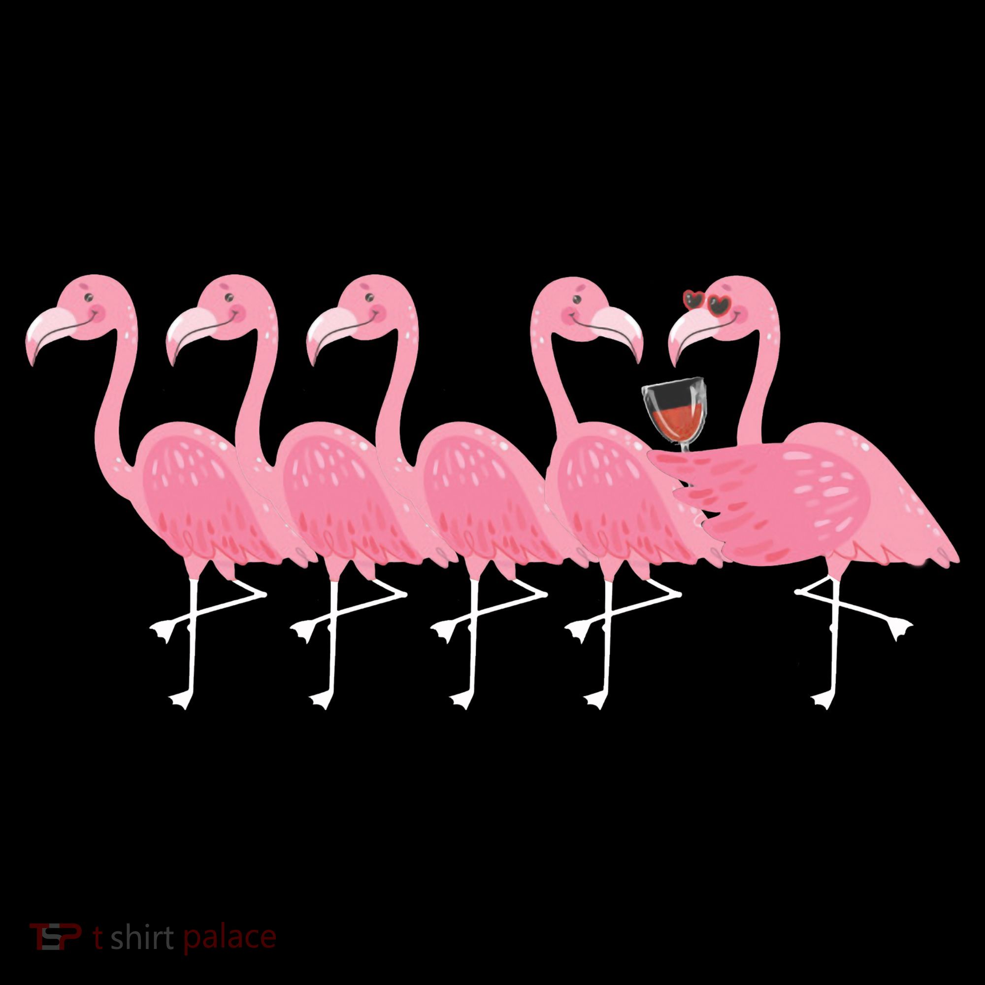 Wine And Flamingo Toddler T-Shirt