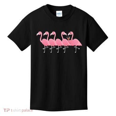 Wine And Flamingo Kids T-Shirt