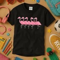 Wine And Flamingo Kids T-Shirt thumb 3