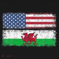Welsh American Flag Wales Usa Pride America Doggie Tank thumb 4
