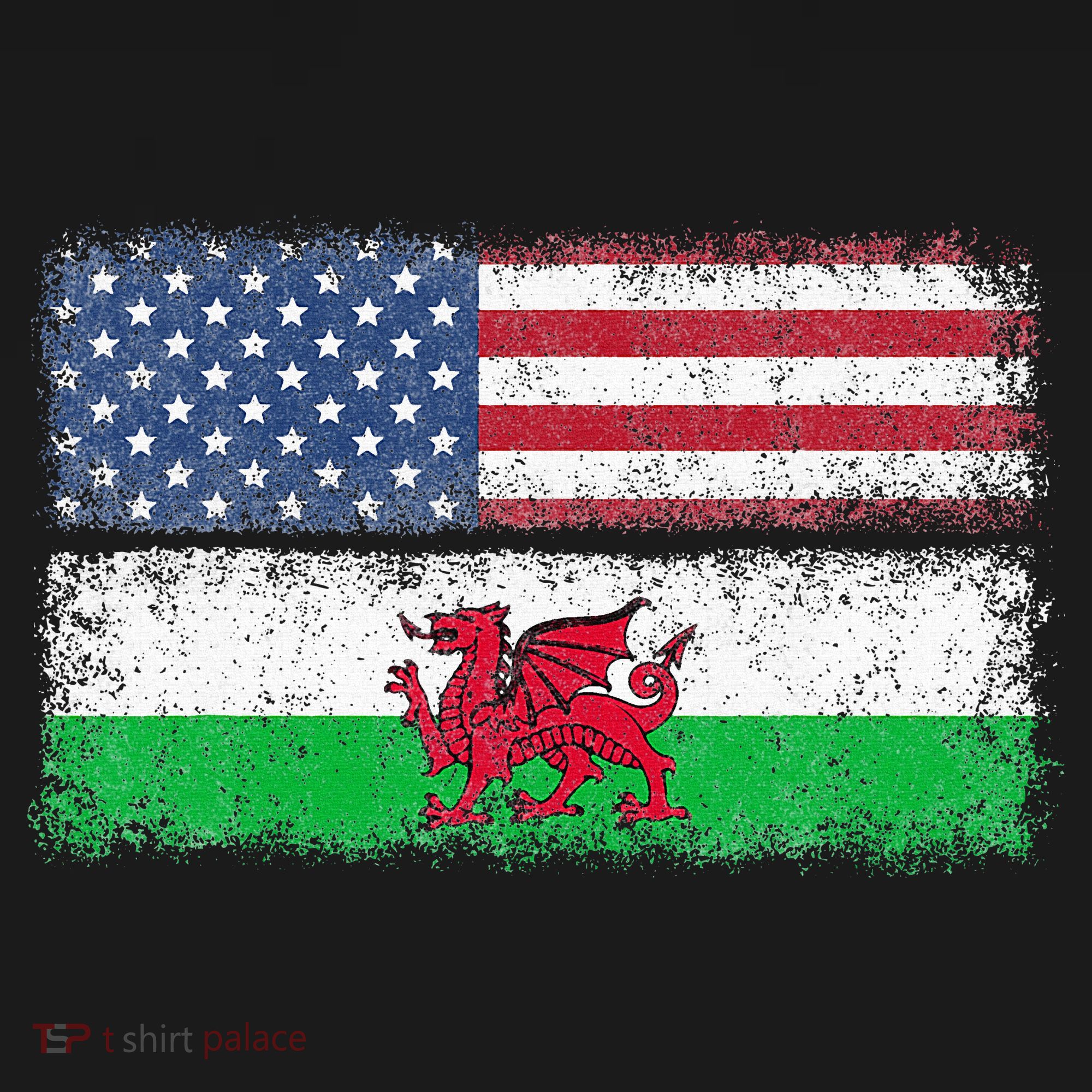Welsh American Flag Wales Usa Pride America Doggie Tank